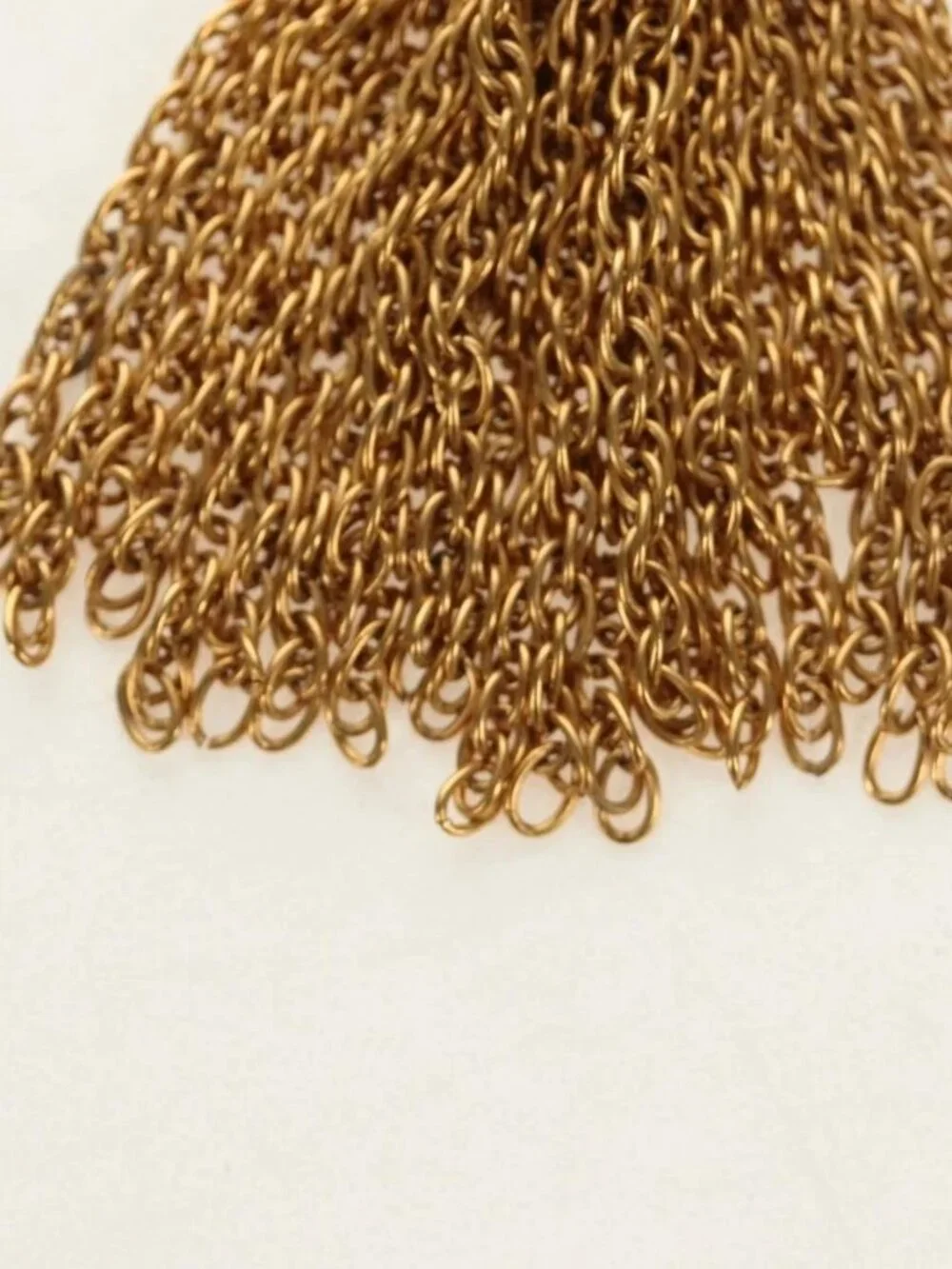 CHANEL CC Fringe Lava Brooch metal Gold CC Auth am11879SM